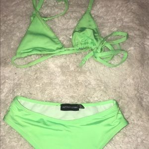 Lime green bikini